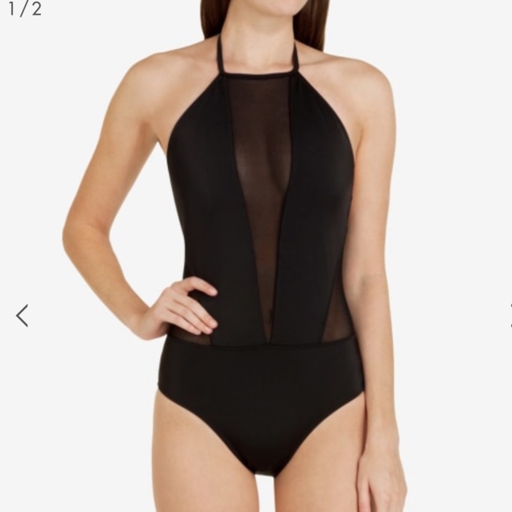 Ted Baker London Mesh Panel Swimsuit
